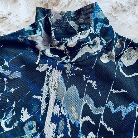 Ted Baker Mock Roll Neck Mesh Long Sleeve Top - Picture 6 of 11